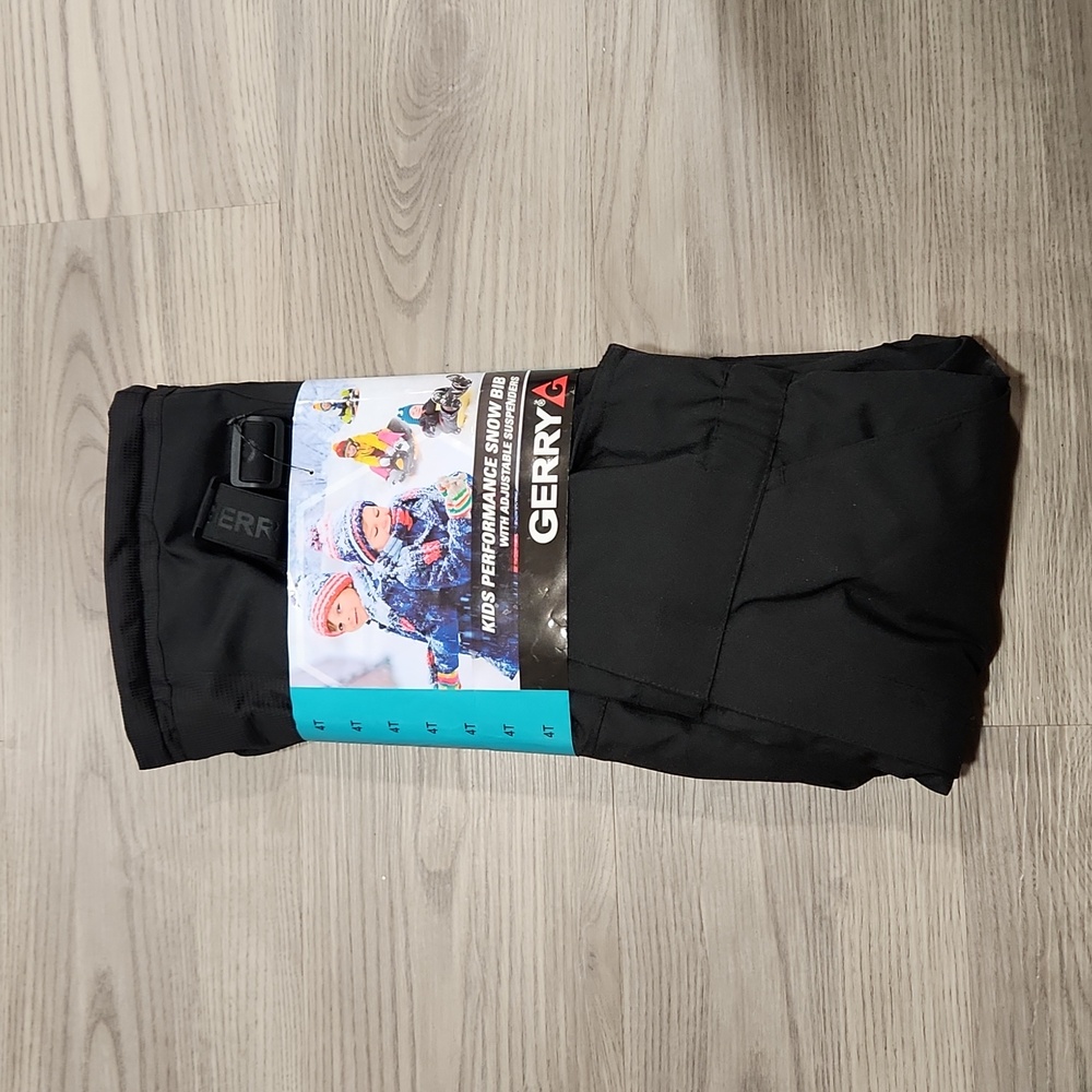Gerry Kids Performance Black Snow Bibs Size 4T